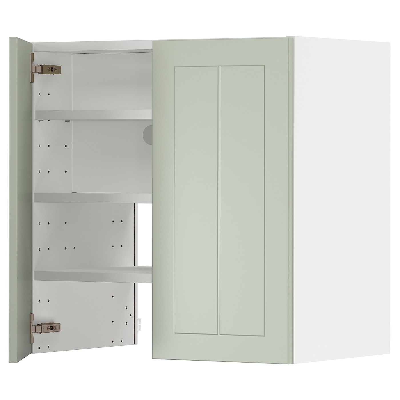 Навесной шкаф с полкой - METOD IKEA/ МЕТОД ИКЕА, 60х60 см, белый/зеленый