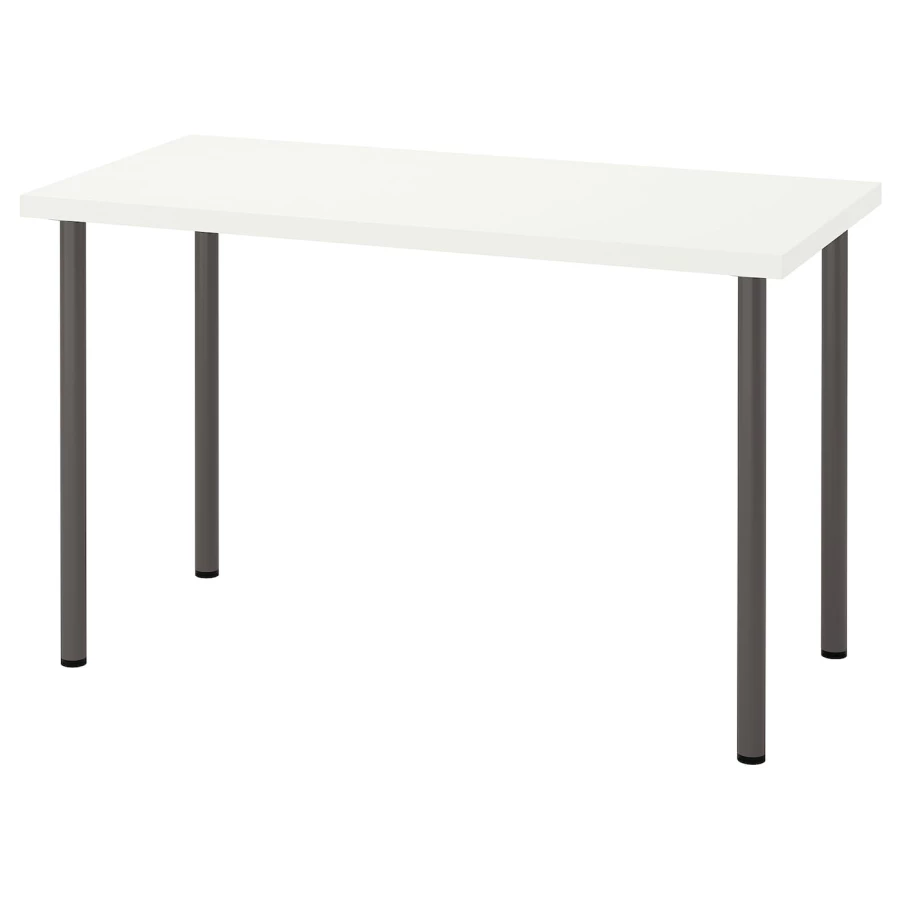 Письменный стол - IKEA LAGKAPTEN/ADILS, 120х60 см, темно-серый/белый, ЛАГКАПТЕН/АДИЛЬС ИКЕА (изображение №1)