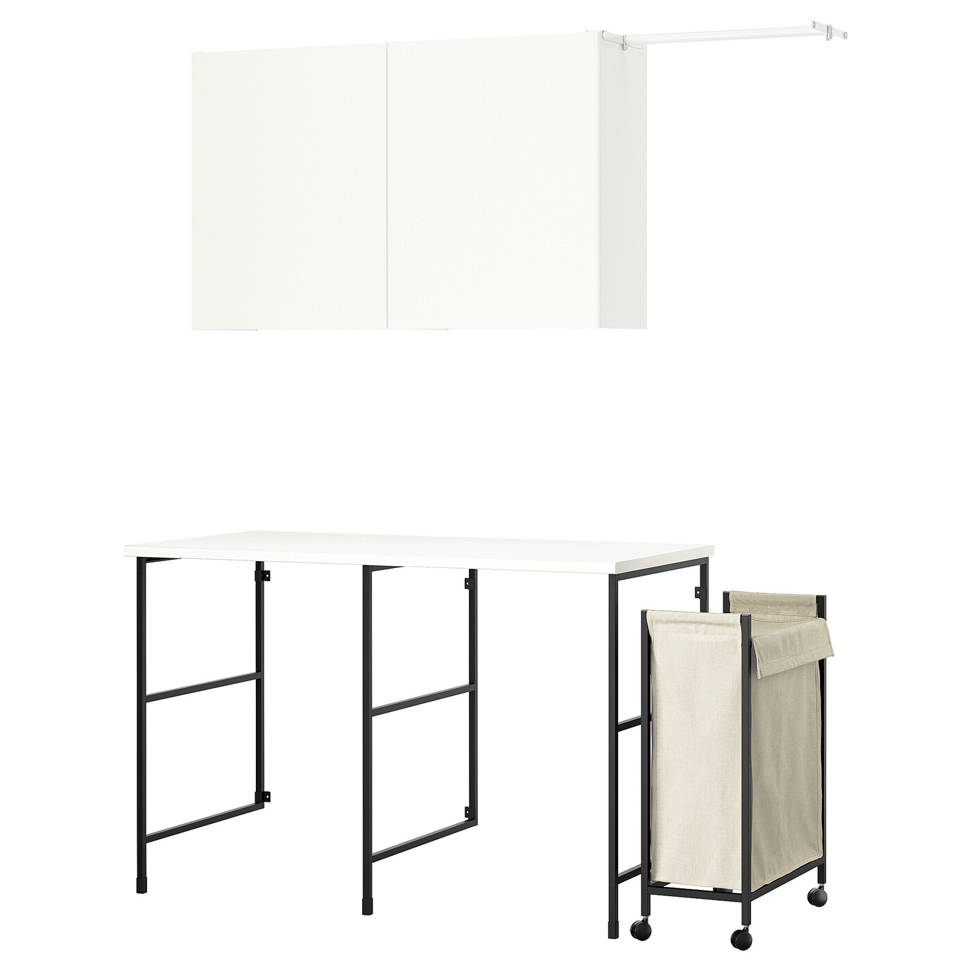Комбинация - IKEA ENHET/ЭНХЕТ ИКЕА, 63,5х139 см, белый