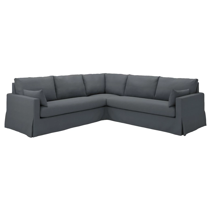 Чехол на угловой диван - HYLTARP IKEA/ ХУЛТАРП ИКЕА, серый (изображение №1)