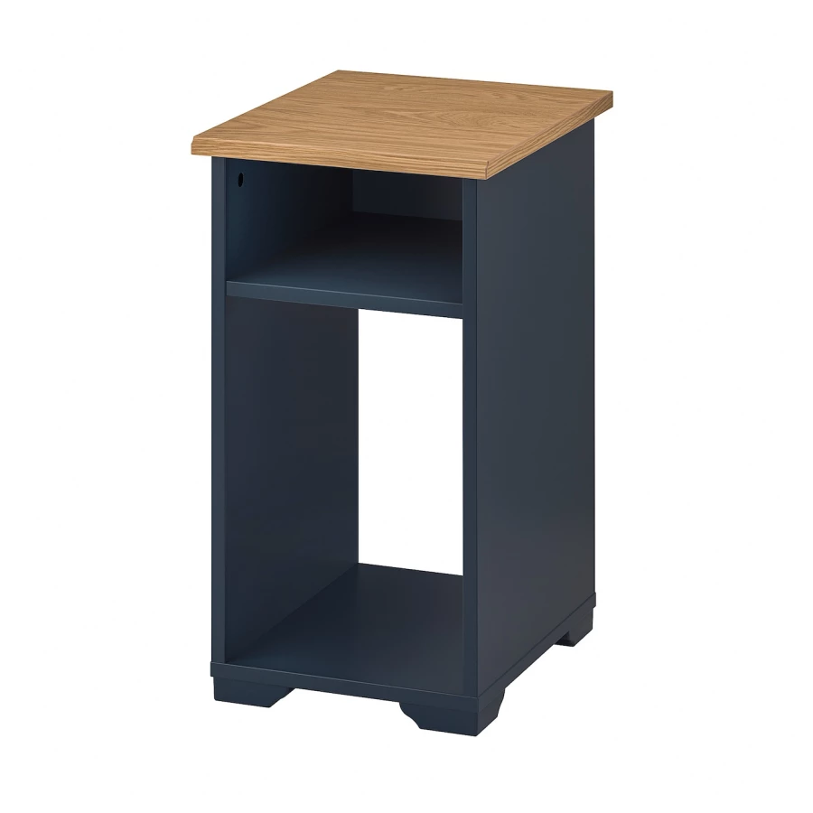 Столик придиванный - IKEA SKRUVBY/ СКРУБВИ ИКЕА, 58х40х32 см, синий/коричневый (изображение №1)