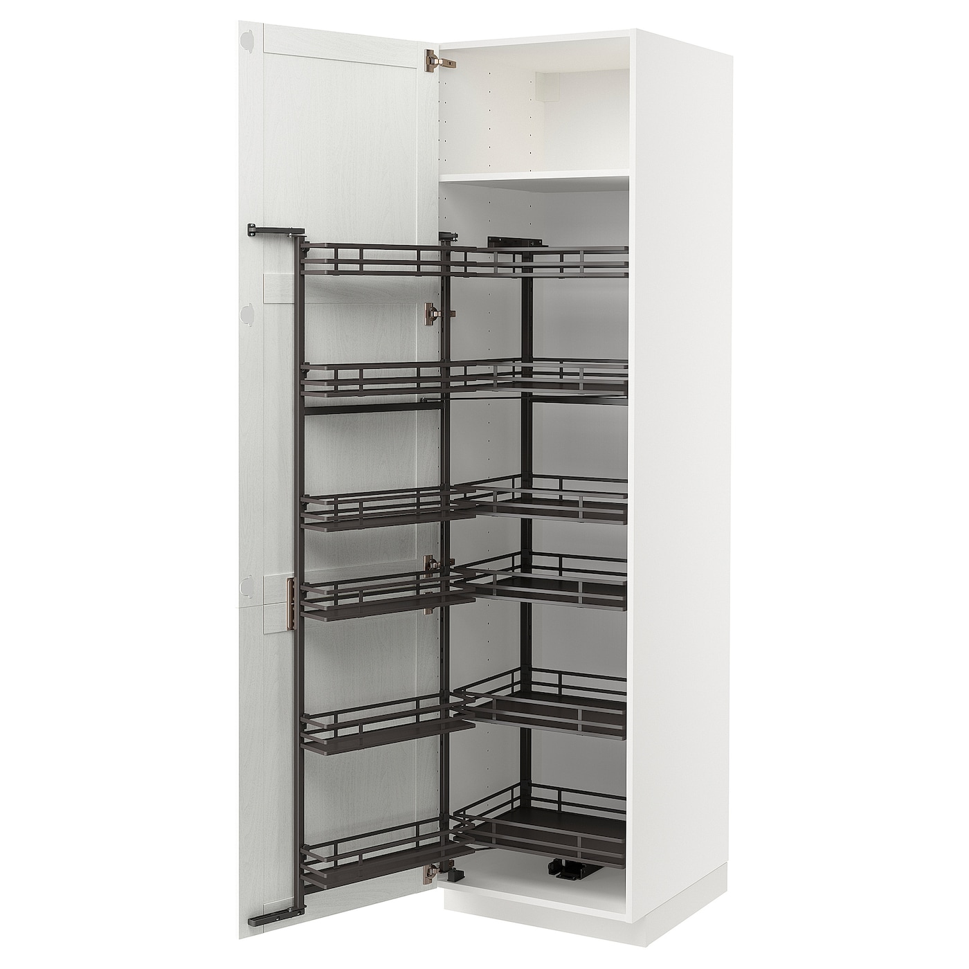 Высокий шкаф с выдвижной кладовой - IKEA METOD/МЕТОД ИКЕА, 60х60х220 см, белый