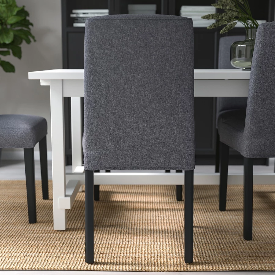 Стол+6 стульев - STRANDTORP  / BERGMUND IKEA/ СТРАНДТОРП/БЕРГМУНД ИКЕА, 205х95х75 см, серый/коричневый (изображение №3)