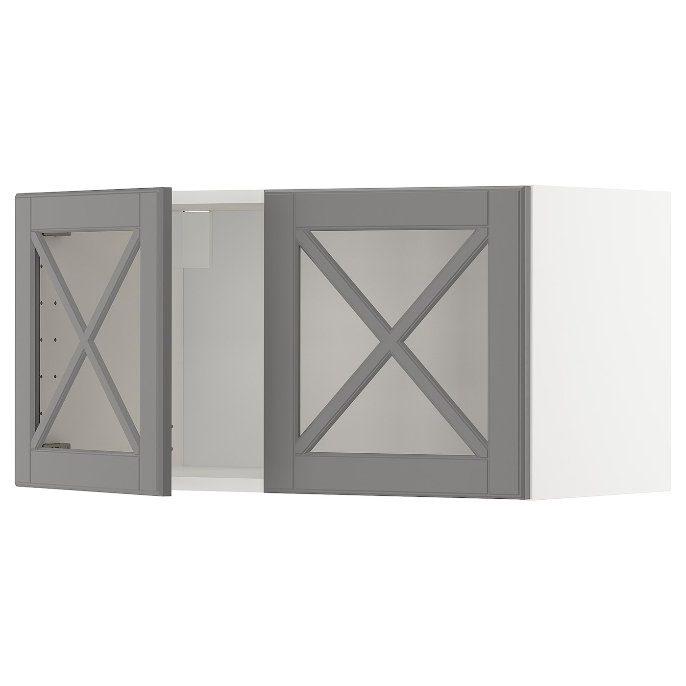 Навесной шкаф - METOD IKEA/ МЕТОД ИКЕА, 80х40 см, белый/серый
