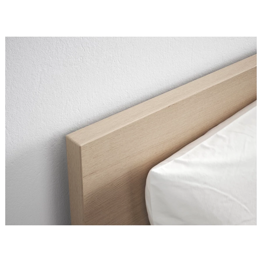 Каркас кровати - IKEA MALM/LINDBАDEN/LINDBÅDEN, 140х200 см, дубовый шпон, беленый МАЛЬМ/ЛИНДБАДЕН ИКЕА (изображение №7)