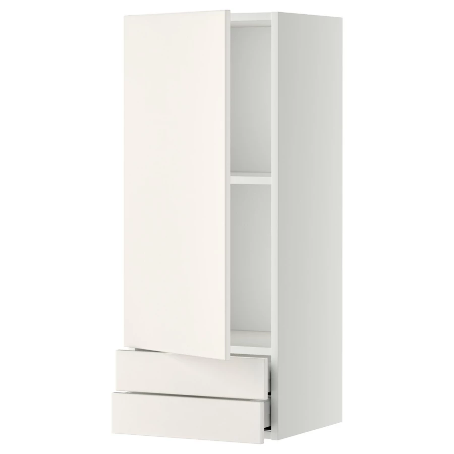 Навесной шкаф с полкой - METOD/MAXIMERA  IKEA/ МЕТОД /МАКСИМЕРА ИКЕА, 100х40 см, белый (изображение №1)