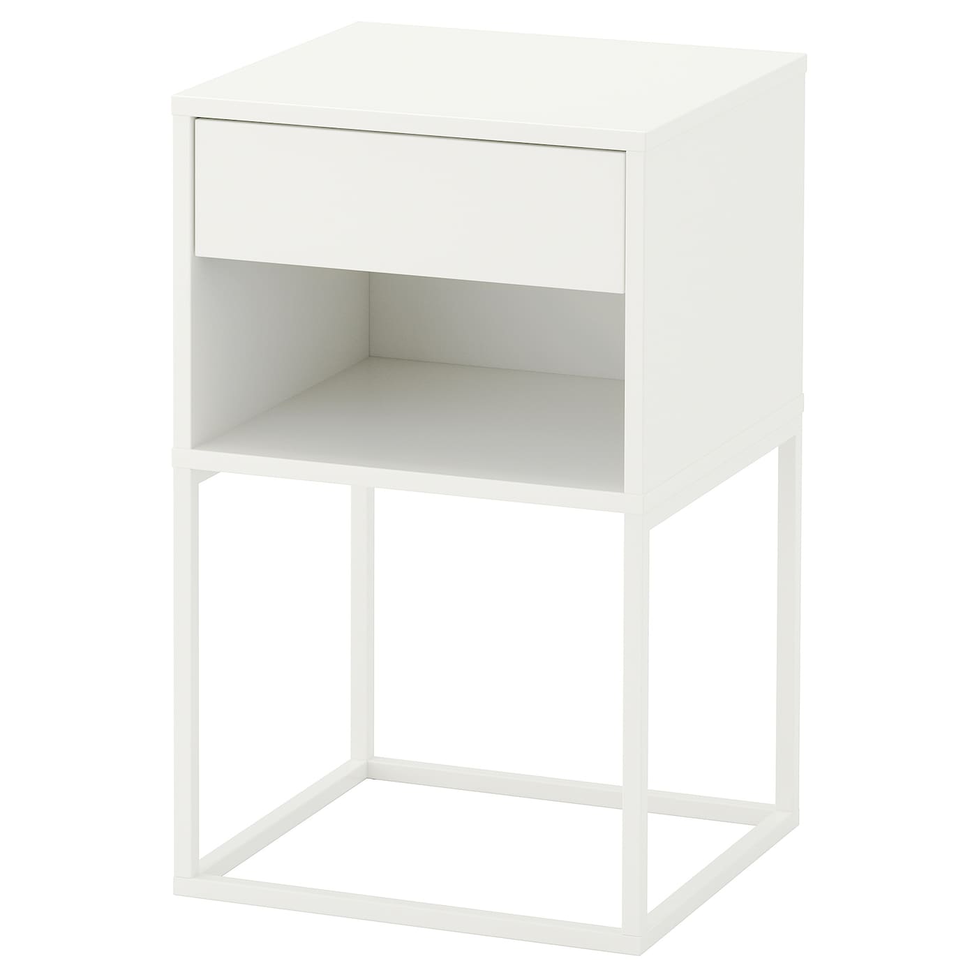 Прикроватный столик - IKEA VIKHAMMER/ВИКХАММЕР ИКЕА, 39х40х65, белый