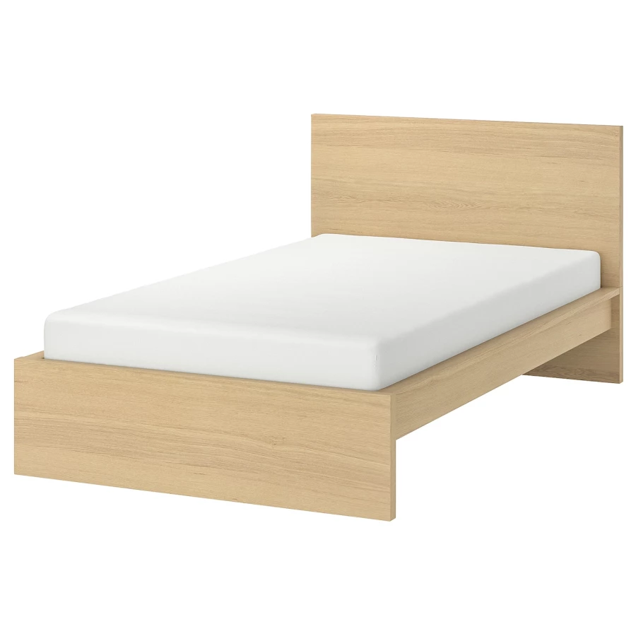 Каркас кровати - IKEA MALM, 200х120 см, шпон беленого дуба, МАЛЬМ ИКЕА (изображение №1)