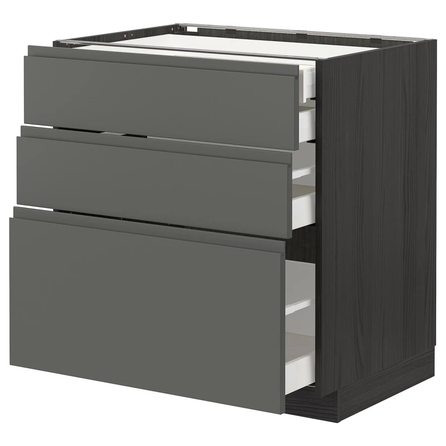 Напольный шкаф  - IKEA METOD MAXIMERA, 88x62,1x80см, серый, МЕТОД МАКСИМЕРА ИКЕА (изображение №1)