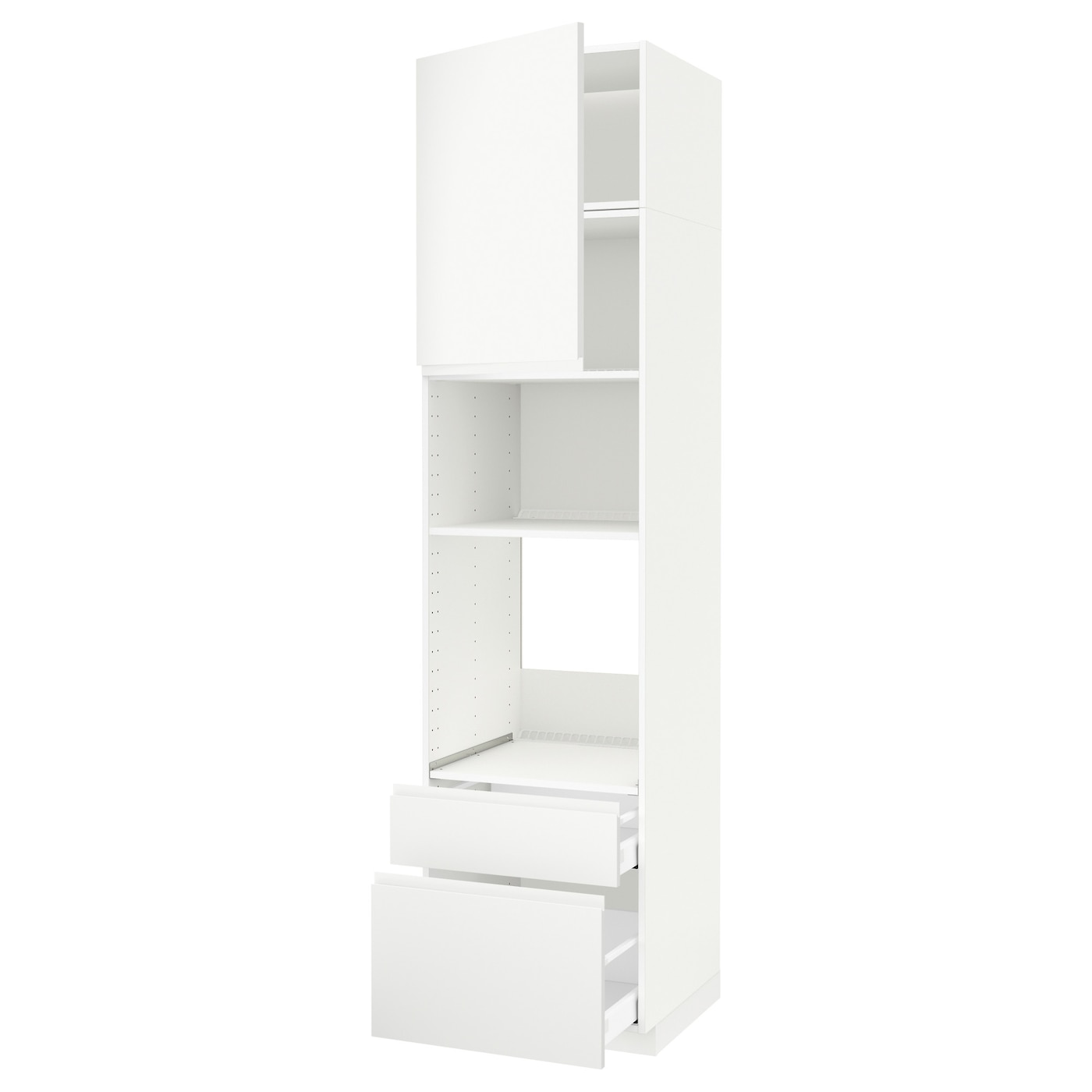 Высокий шкаф с ящиками - IKEA METOD/MAXIMERA/МЕТОД/МАКСИМЕРА ИКЕА, 240х60х60 см, белый