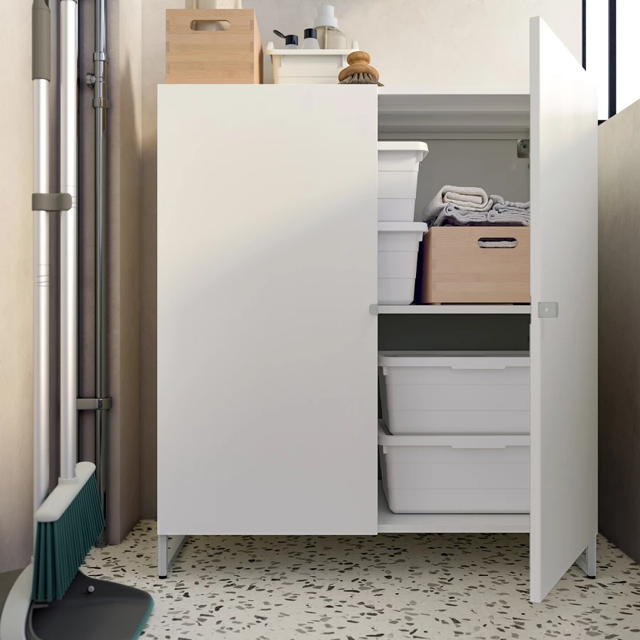 Книжный шкаф - JOSTEIN IKEA/ ЙОСТЕЙН ИКЕА,  90х81 см, белый (изображение №3)