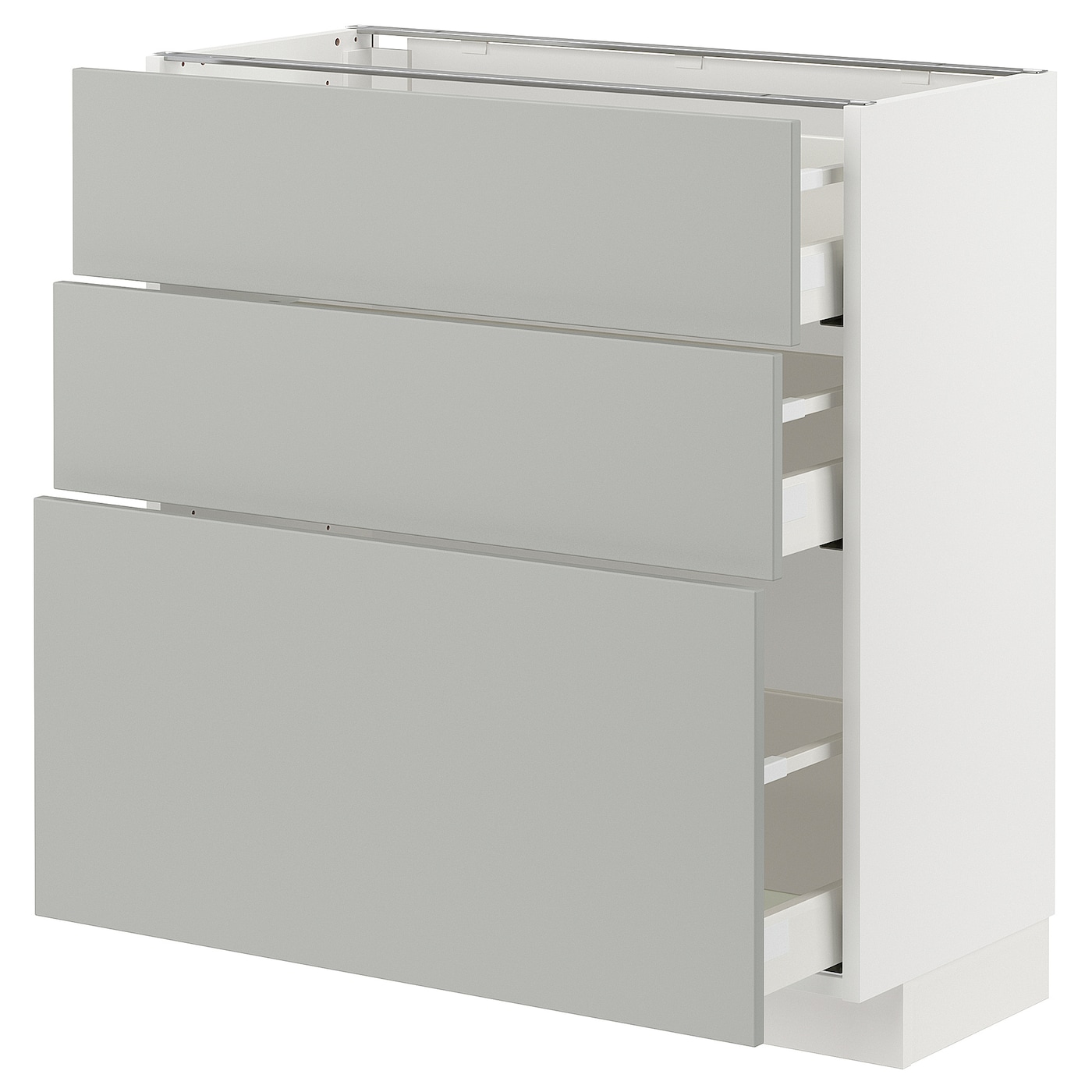 Напольный шкаф - METOD / MAXIMERA IKEA/ МЕТОД/ МАКСИМЕРА ИКЕА,  88х80 см, белый/серый