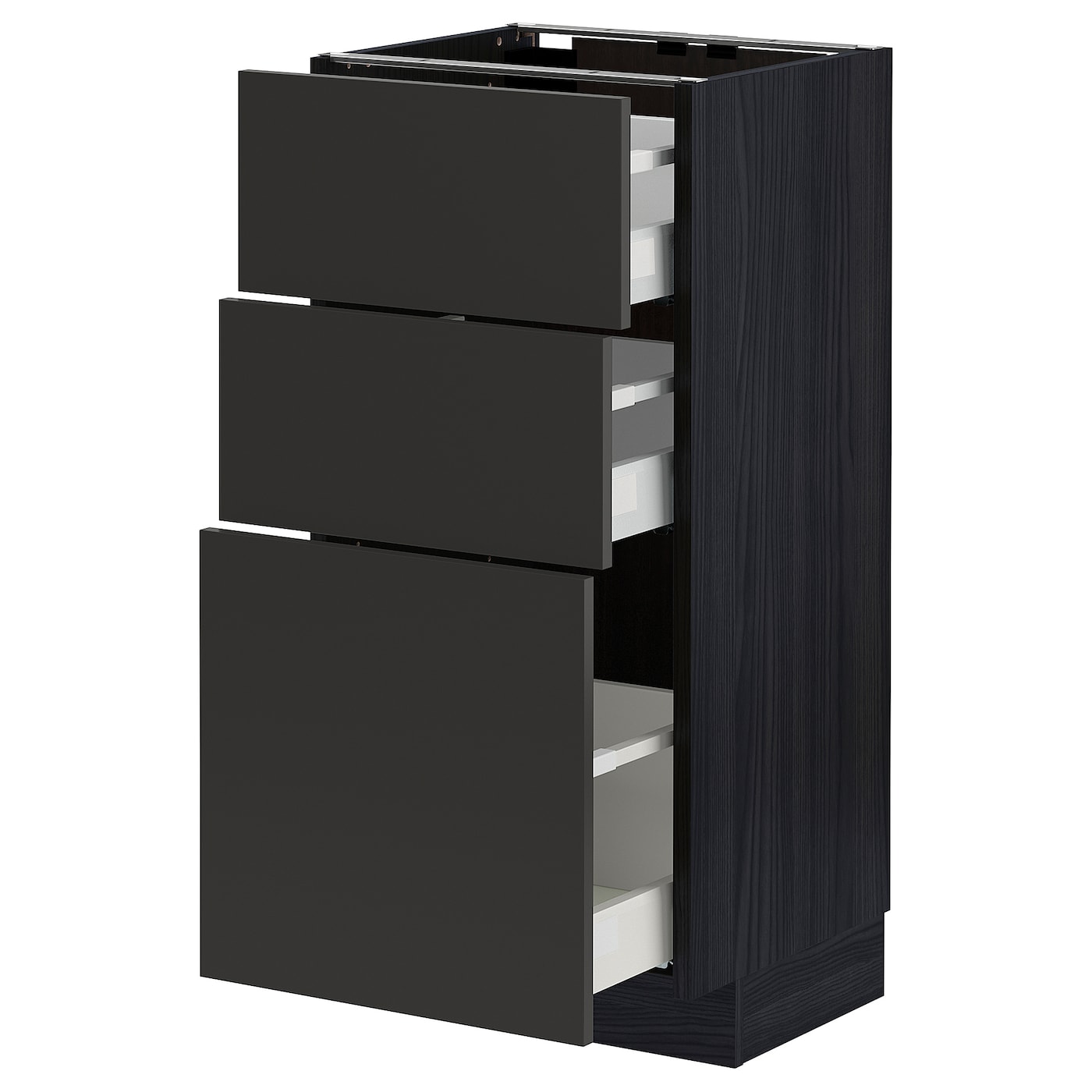 Напольный шкаф  - IKEA METOD MAXIMERA, 88x39x40см, черный, МЕТОД МАКСИМЕРА ИКЕА