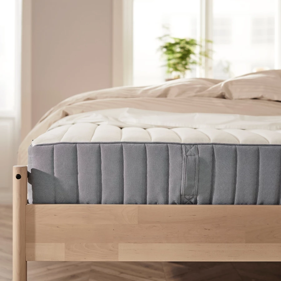 Матрас для двуспальной кровати - VALEVÅG IKEA/ ВАЛЕВОГ ИКЕА, 160х200 см, белый (изображение №5)