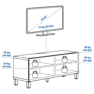 Второе фото. IKEA BESTÅ ТВ-тумба с дверцами ИКЕА
