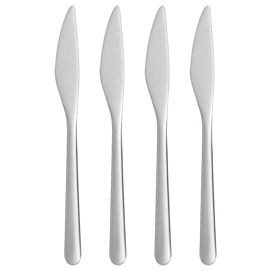Набор столовых ножей, 4 шт. - IKEA FÖRNUFT/FORNUFT, нержавеющая сталь, ФЁРНУФТ ИКЕА (изображение №1)