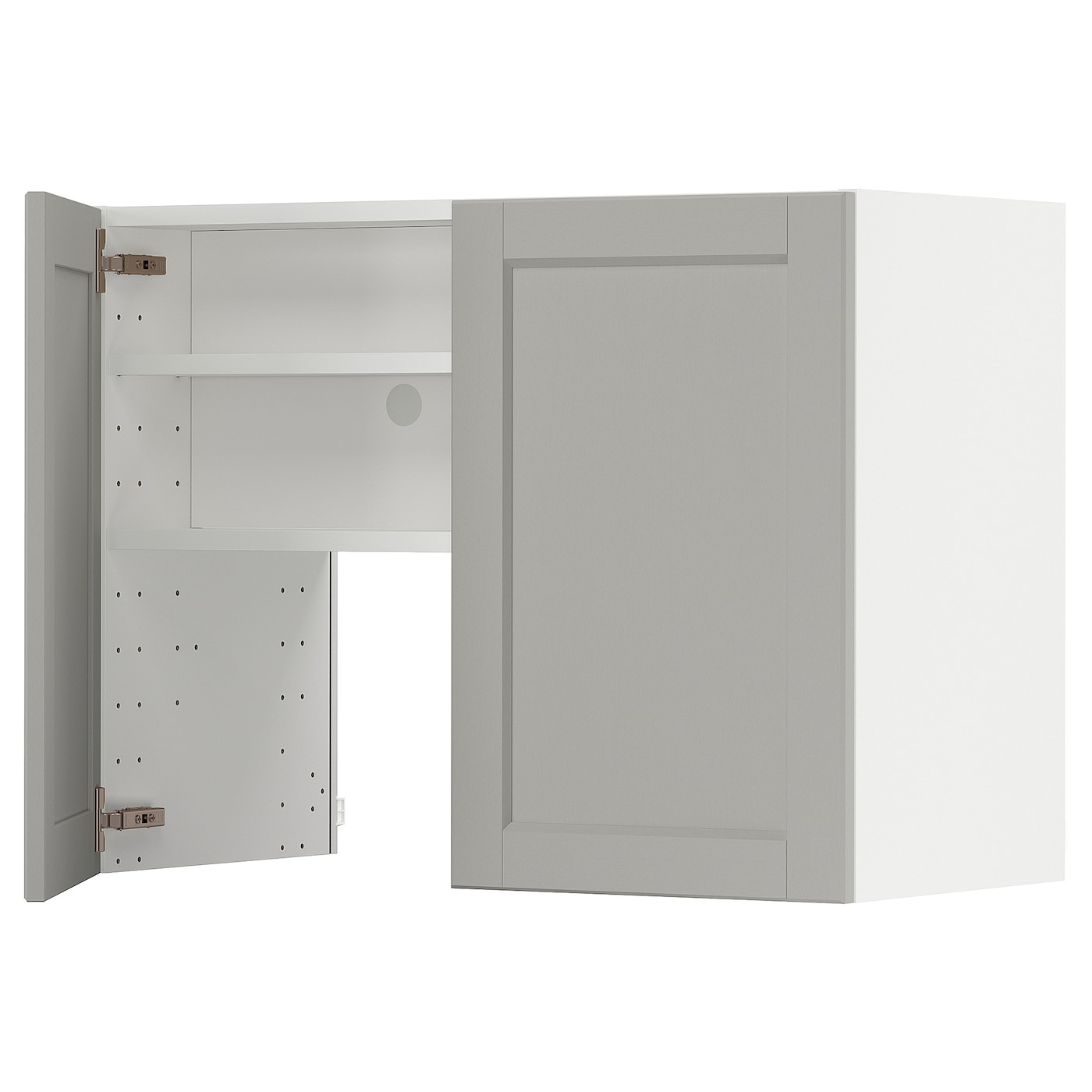 Шкаф под вытяжку -  METOD  IKEA/  МЕТОД ИКЕА, 60х80 см, белый/светло-серый