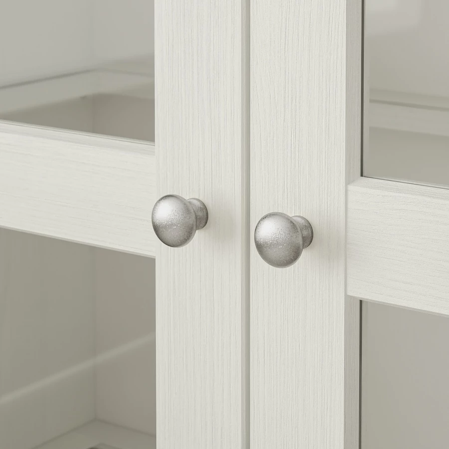 Шкаф-витрина с цоколем - IKEA HAVSTA/ХАВСТА ИКЕА, 81x37x134 см, белый (изображение №3)