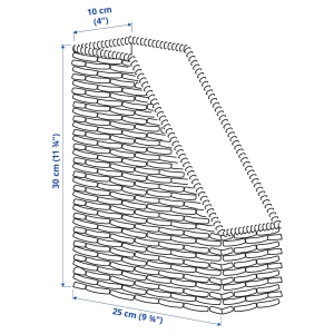 Второе фото. Папка журнальная - TRUMMIS IKEA/ ТРУММИС ИКЕА, 30х10 см, бежевый