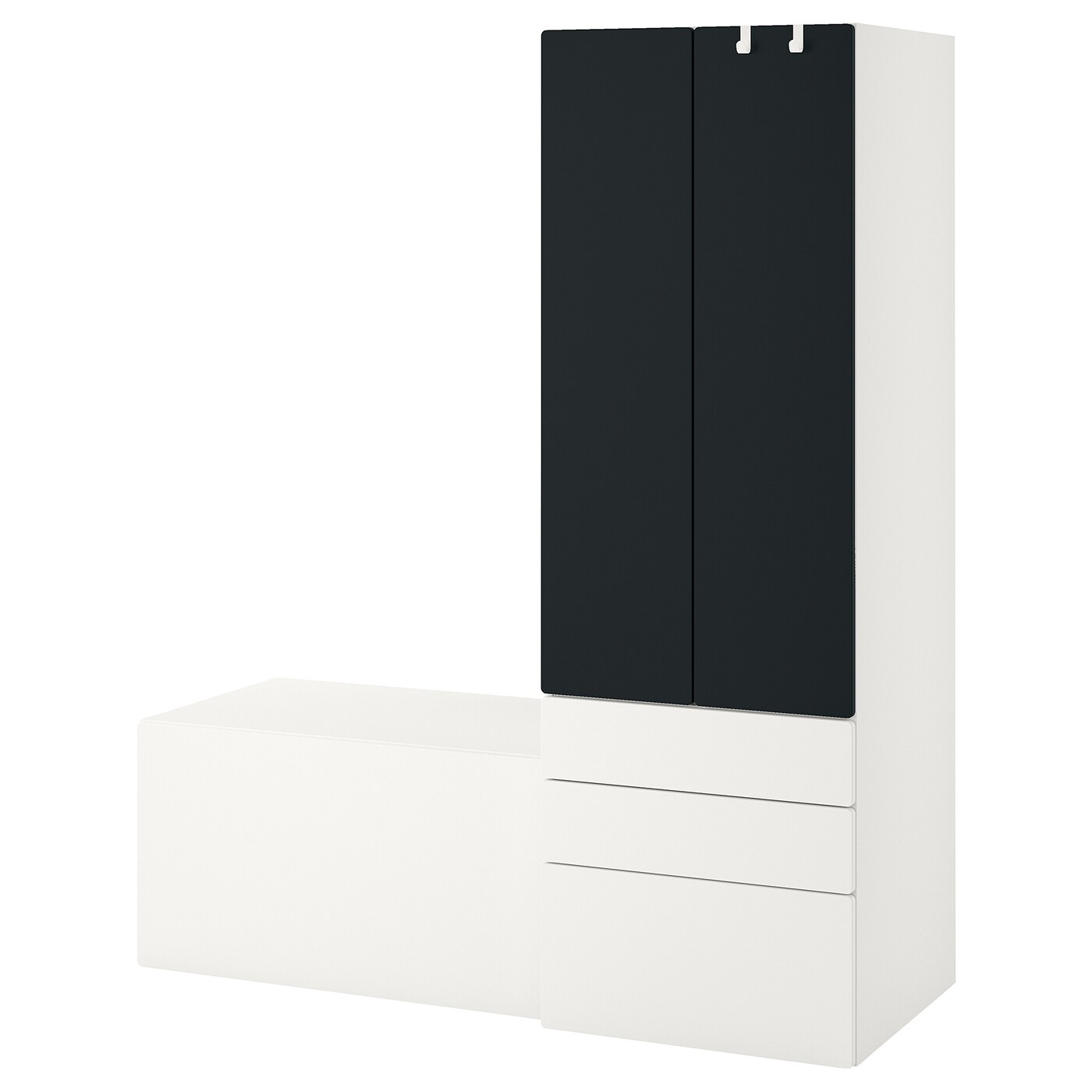 Детская гардеробная комбинация - IKEA PLATSA SMÅSTAD/SMASTAD, 181x57x150см, белый/черный, ПЛАТСА СМОСТАД ИКЕА