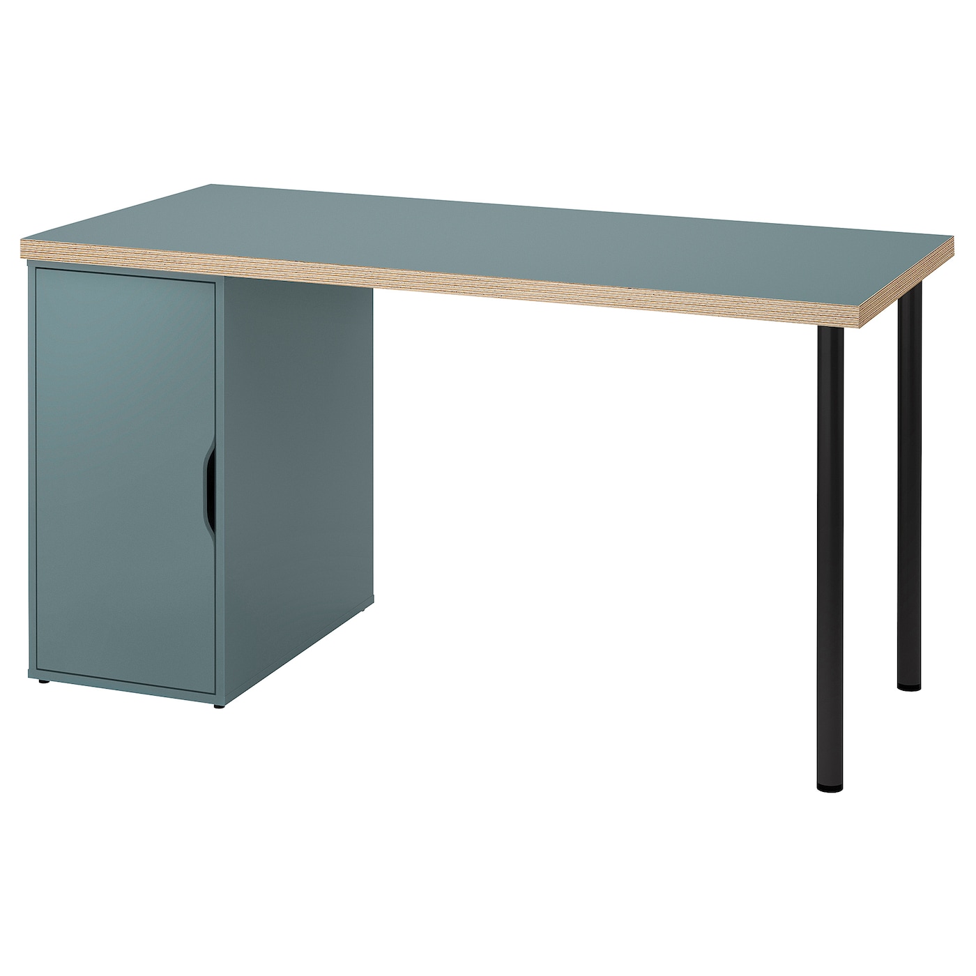 Письменный стол с ящиком - IKEA LAGKAPTEN/ALEX, 140х60 см, серый/черный, ЛАГКАПТЕН/АЛЕКС ИКЕА