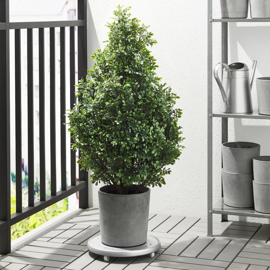 Горшок для растений - IKEA BOYSENBÄR/BOYSENBAR, 19 см, светло-серый, БОЙСЕНБЭР ИКЕА (изображение №3)