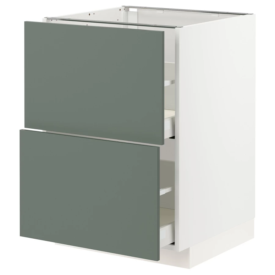 Напольный шкаф  - IKEA METOD MAXIMERA, 88x61,6x60см, белый/зеленый, МЕТОД МАКСИМЕРА ИКЕА (изображение №1)