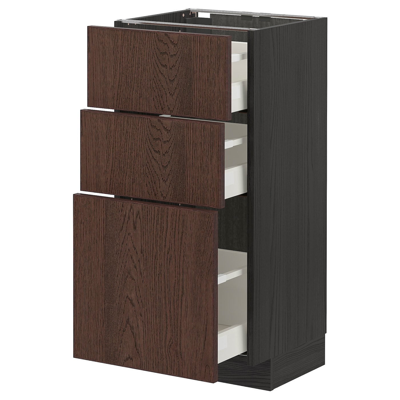 Напольный шкаф - METOD / MAXIMERA IKEA/ МЕТОД/ МАКСИМЕРА ИКЕА,  88х40 см, черный/коричневый