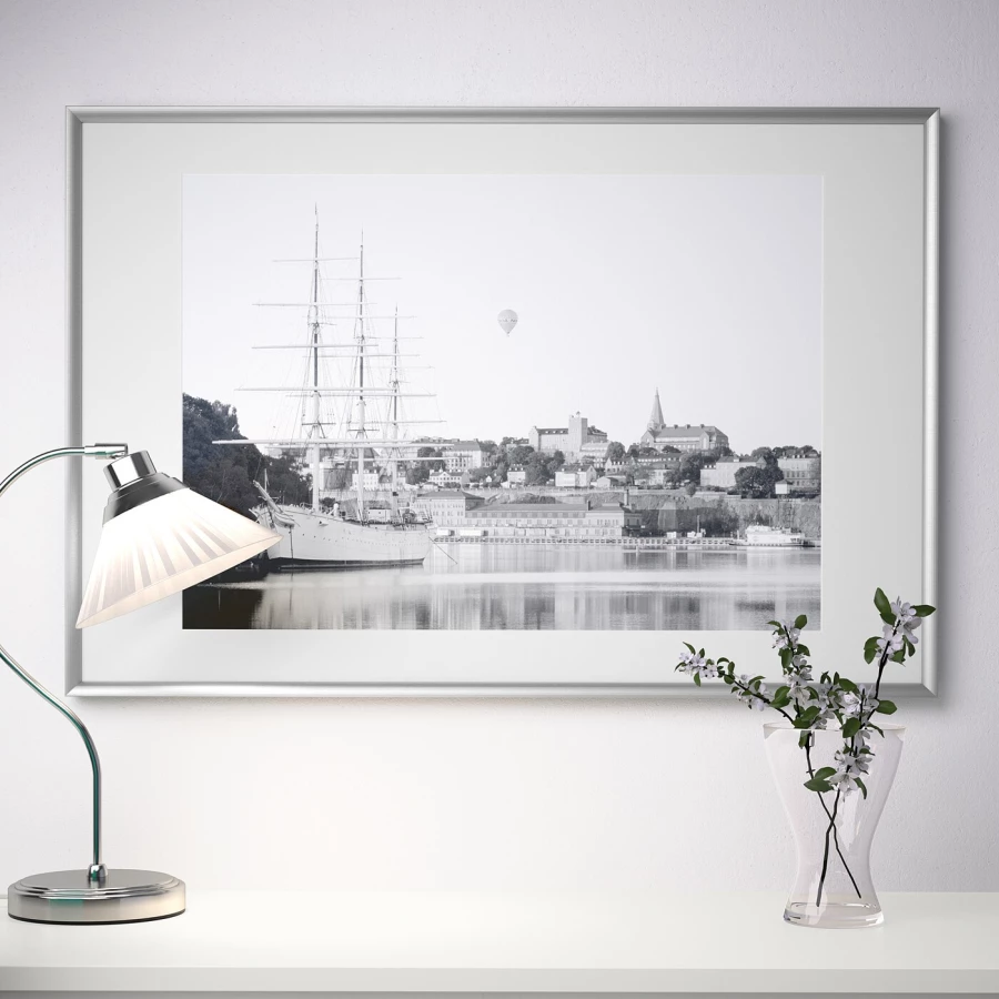 Рамка - IKEA SILVERHÖJDEN/SILVERHOJDEN, 61х91 см, серебряный цвет, СИЛВЕРХОЙДЕН ИКЕА (изображение №4)
