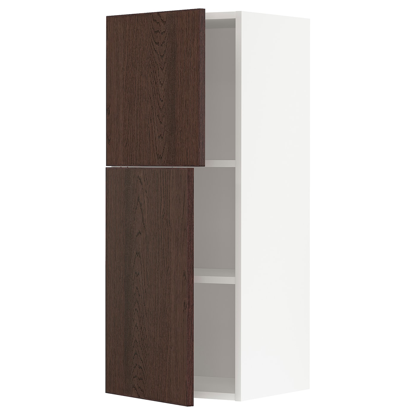 Навесной шкаф с полкой - METOD IKEA/ МЕТОД ИКЕА, 10х40 см,  белый/коричневый