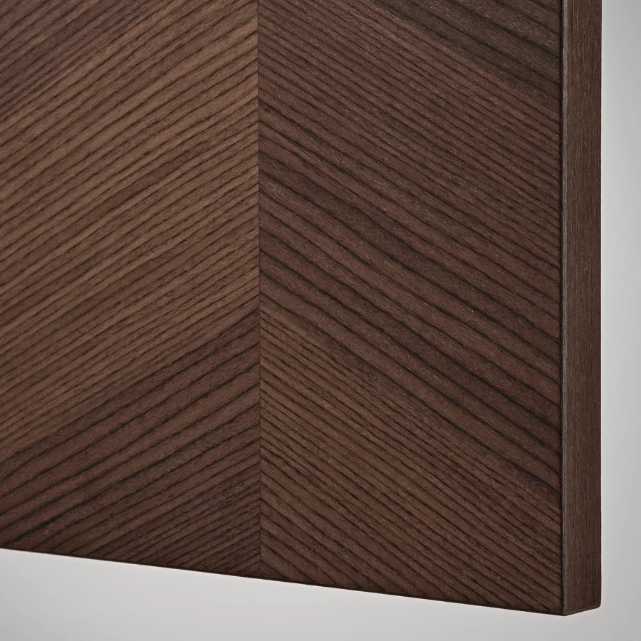 Навесной шкаф с полкой - METOD IKEA/ МЕТОД ИКЕА, 60х60 см, черный/коричневый (изображение №2)