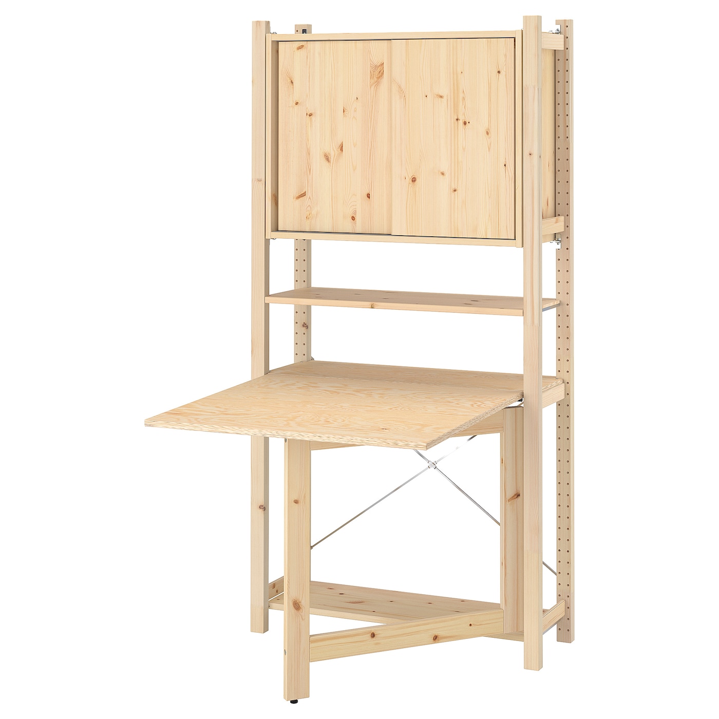 Шкаф со складным столом - IKEA IVAR, 89х30х179 см, сосна, ИВАР ИКЕА