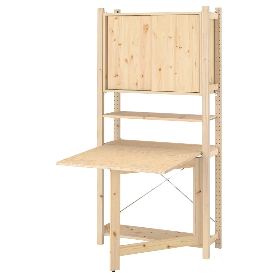 Шкаф со складным столом - IKEA IVAR, 89х30х179 см, сосна, ИВАР ИКЕА (изображение №1)
