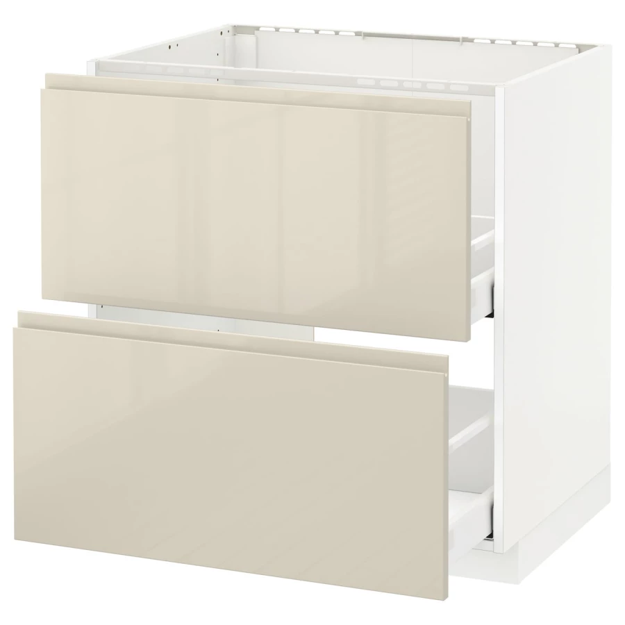 Напольный шкаф - METOD / MAXIMERA IKEA/ МЕТОД/ МАКСИМЕРА ИКЕА,  80х60 см, белый/бежевый (изображение №1)