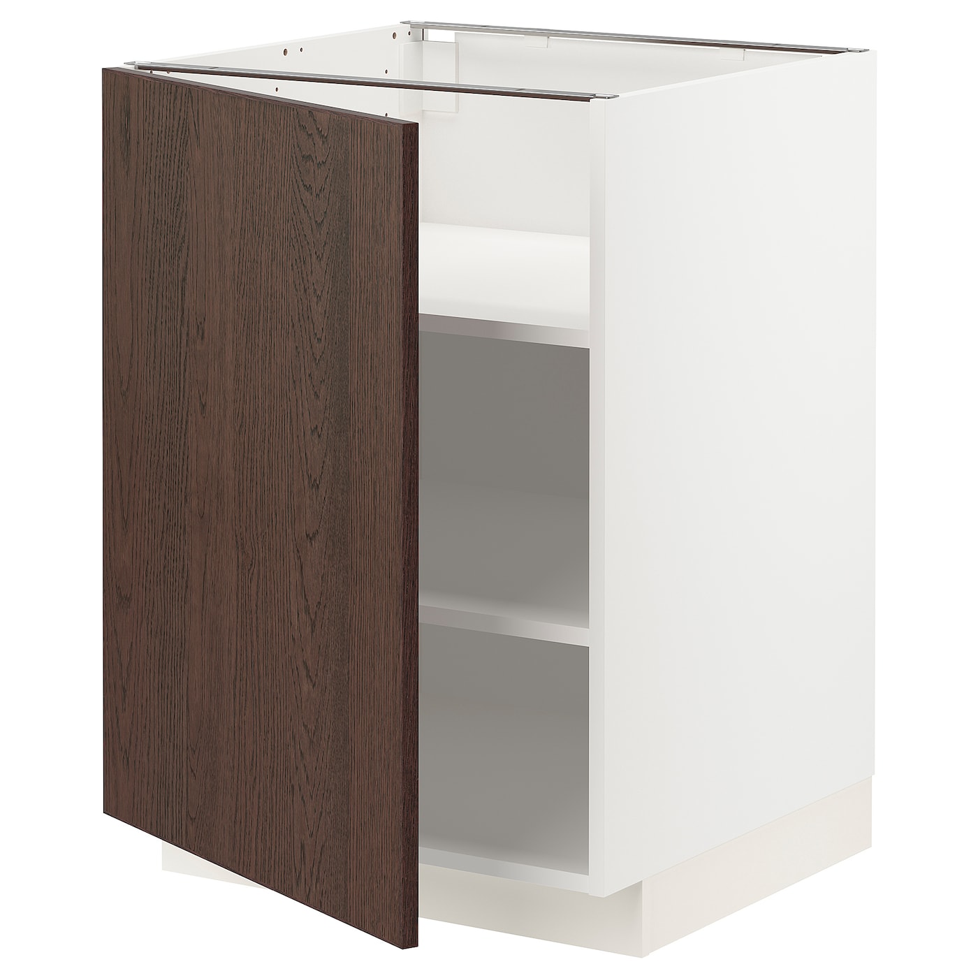 Напольный шкаф  - IKEA METOD, 88x62x60см, белый/коричневый, МЕТОД ИКЕА