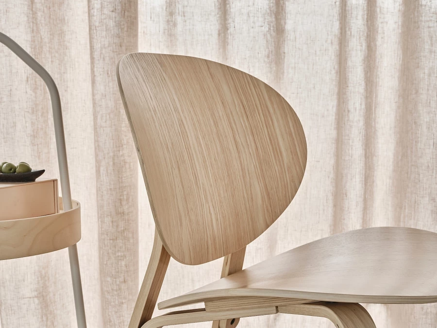Деревянный стул - FRÖSET IKEA/ФРЕСЕТ ИКЕА, 57х59х74 см, бежевый (изображение №5)