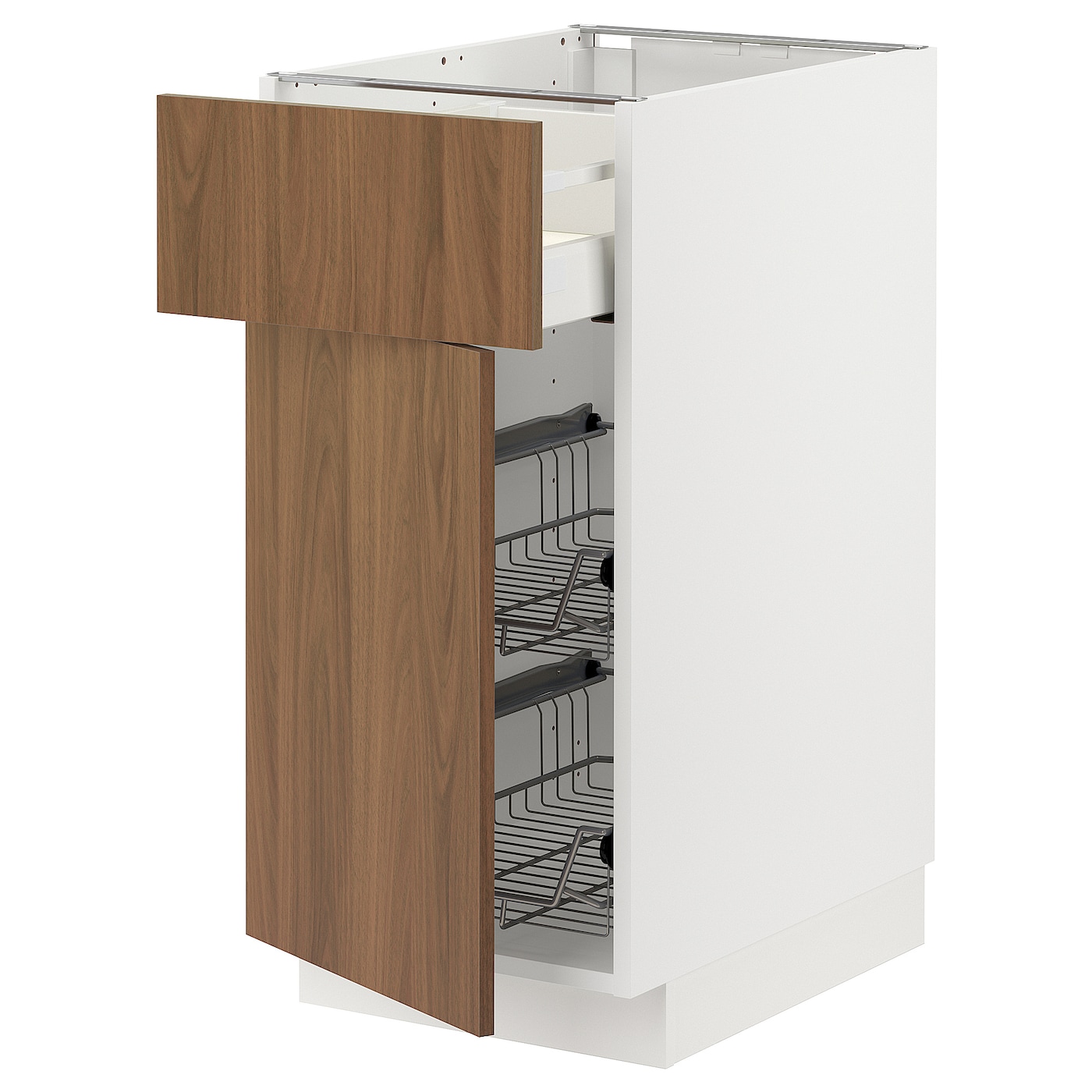 Напольный шкаф - METOD / MAXIMERA IKEA/ МЕТОД/ МАКСИМЕРА ИКЕА,  40х60 см, белый/ коричневый