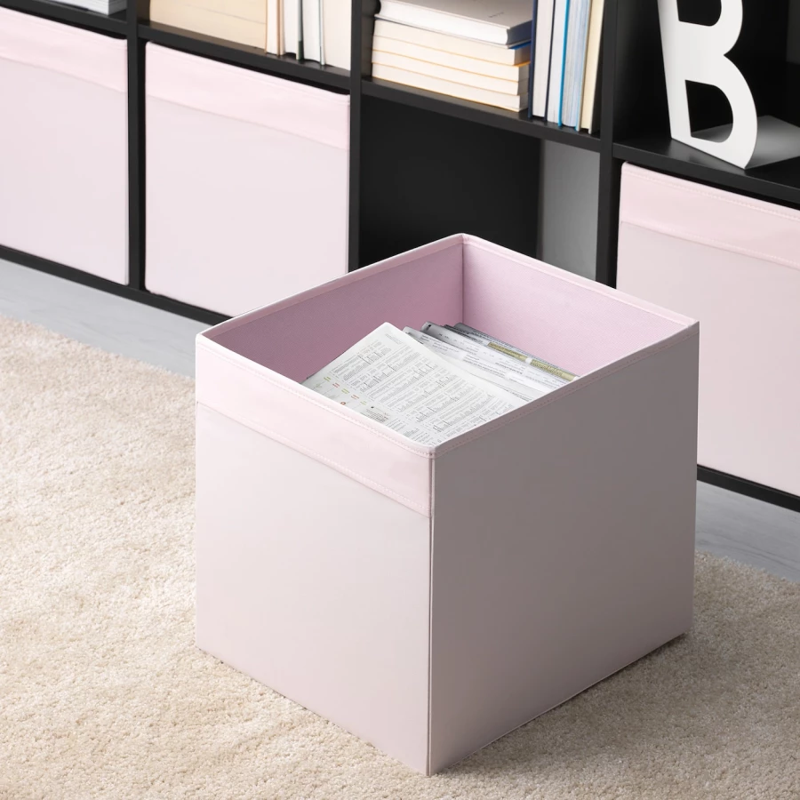 Коробка -  DRÖNA/ DRОNA IKEA/ ДРЕНА ИКЕА, 33х33 см, розовый (изображение №3)