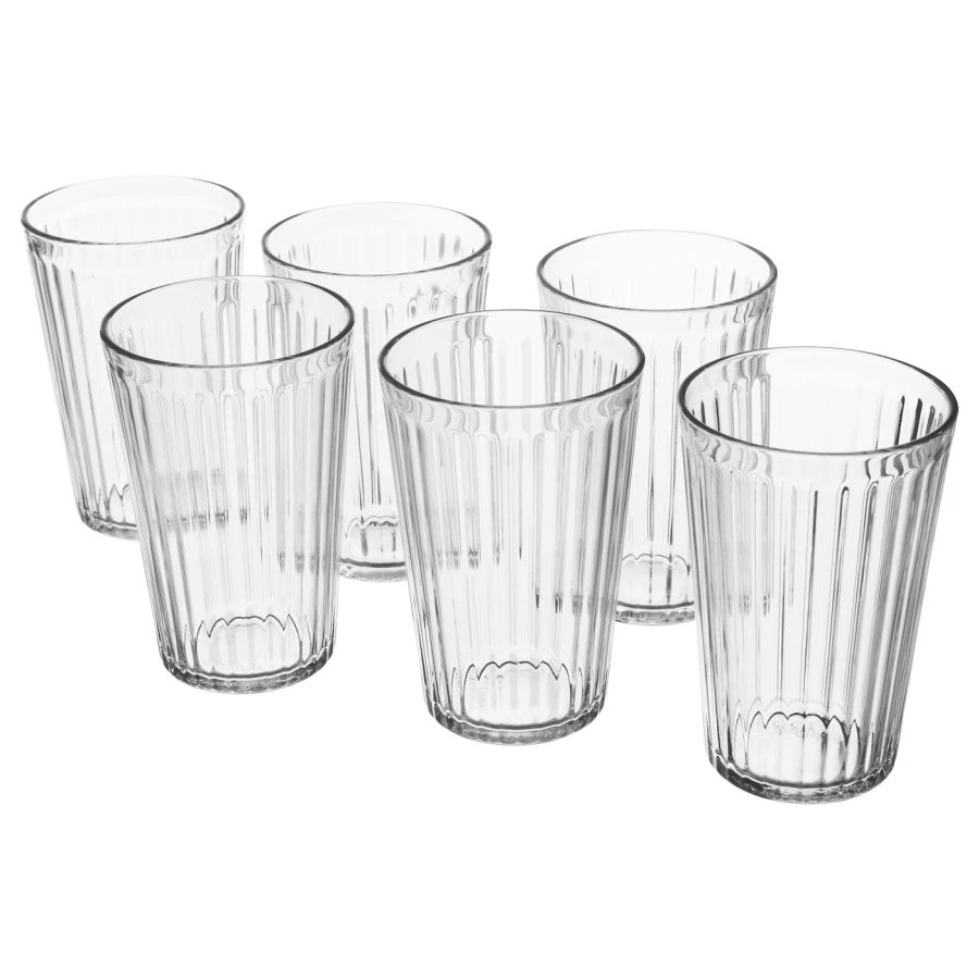 Набор стаканов, 6 шт. - IKEA VARDAGEN, 430 мл, прозрачный, ВАРДАГЕН ИКЕА (изображение №1)
