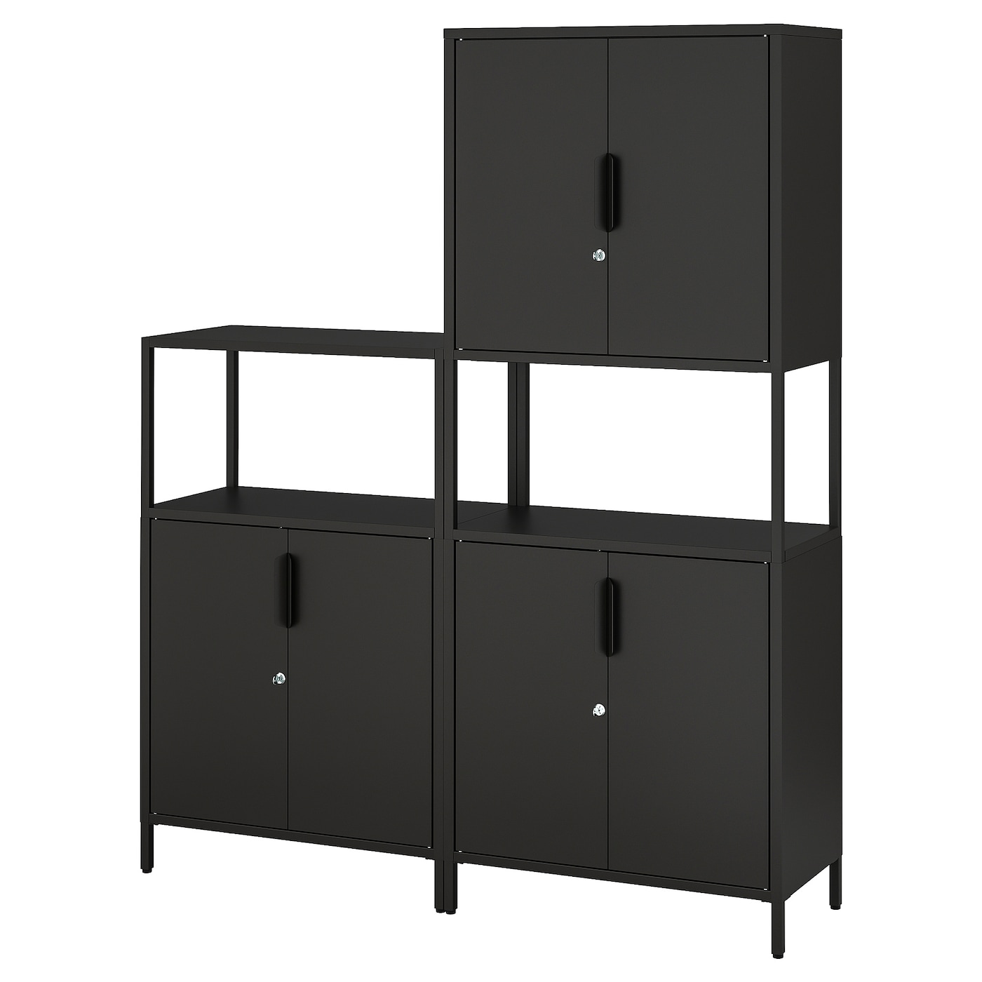 Шкаф - TROTTEN IKEA/ ТРОТТЕН ИКЕА,  173х140 см, черный