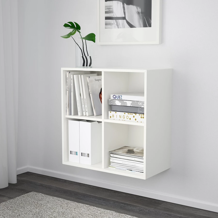 Настенный стеллаж - IKEA EKET, белый, 70x35x70 см, ЭКЕТ ИКЕА (изображение №2)
