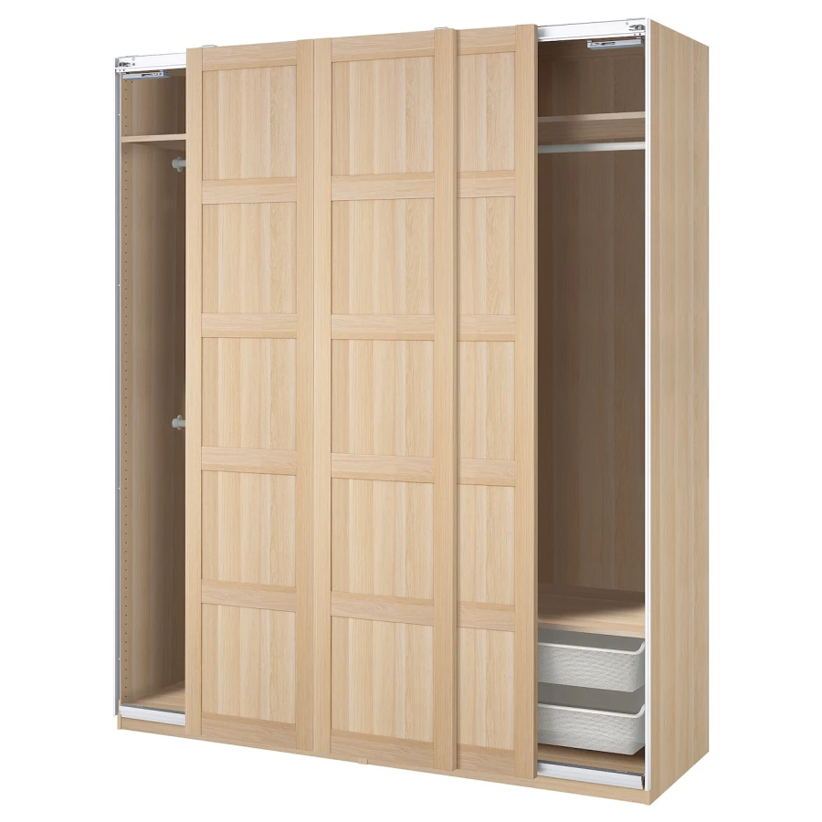 Шкаф - IKEA PAX/BERGSBO/ПАКС/БЕРГСБО ИКЕА, 66х200х236,4 см, светло-коричневый (изображение №1)