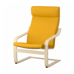 Кресло - IKEA POÄNG/POANG/ПОЭНГ ИКЕА, 68х82х100 см, жёлтый