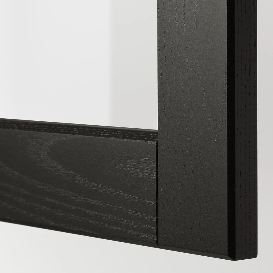 Навесной шкаф - IKEA METOD, 67.5х67.5х80 см, белый/черный/стекло, МЕТОД ИКЕА (изображение №2)