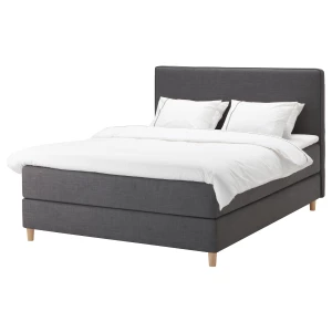 Континентальная кровать - IKEA DUNVIK, 210х140х120 см, черный, ДУНВИК ИКЕА