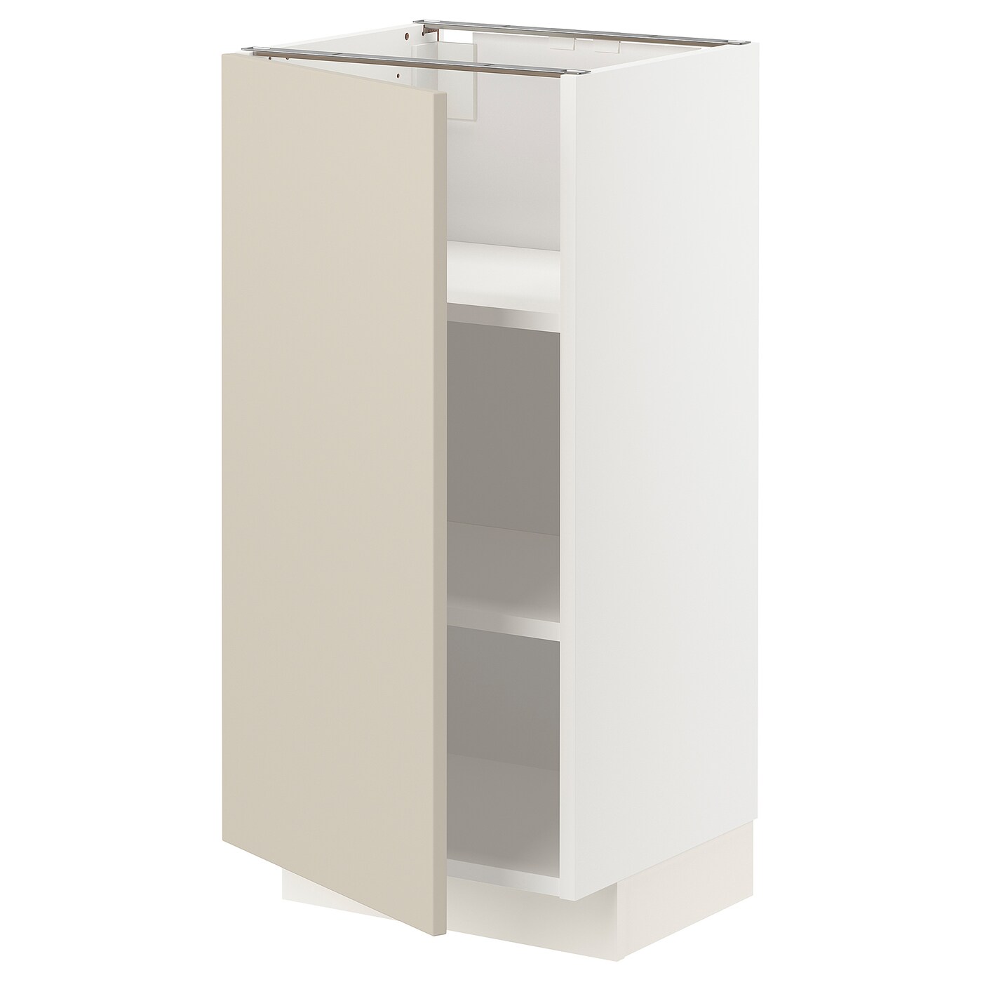Напольный шкаф - IKEA METOD, 88x39x40см, белый/бежевый, МЕТОД ИКЕА