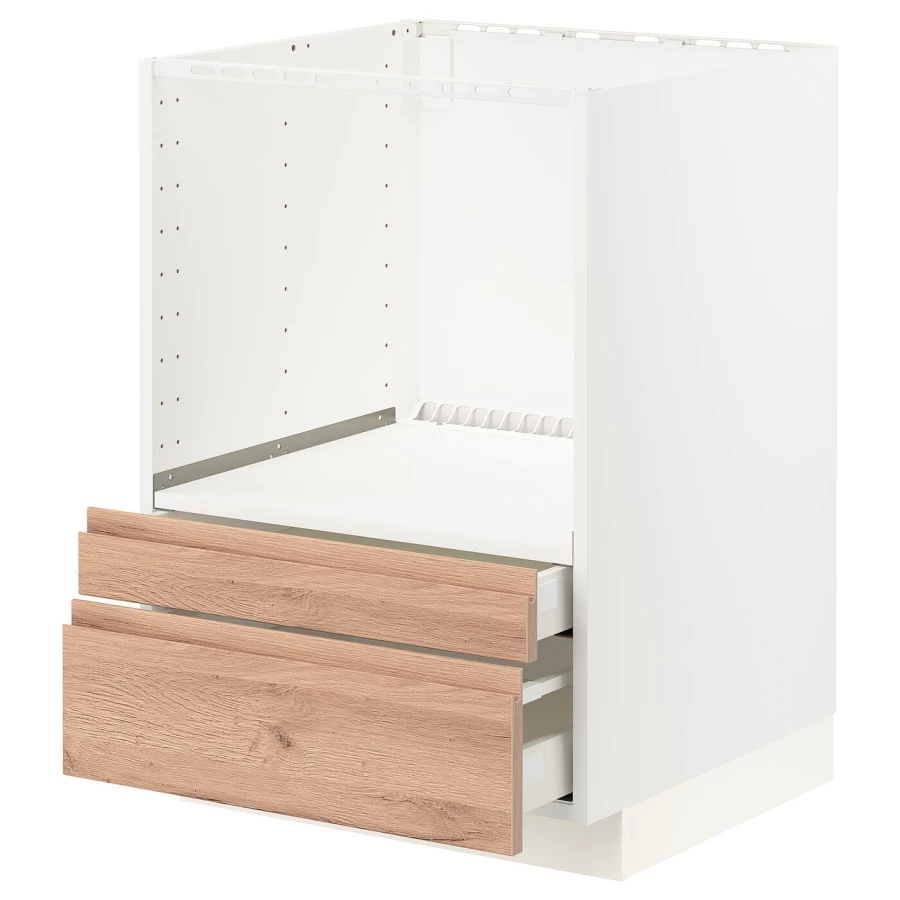 Подставка шкаф для микрокомбинаций - METOD / MAXIMERA  IKEA/ МЕТОД / МАКСИМЕРА ИКЕА, 88х60 см, белый/бежевый (изображение №1)