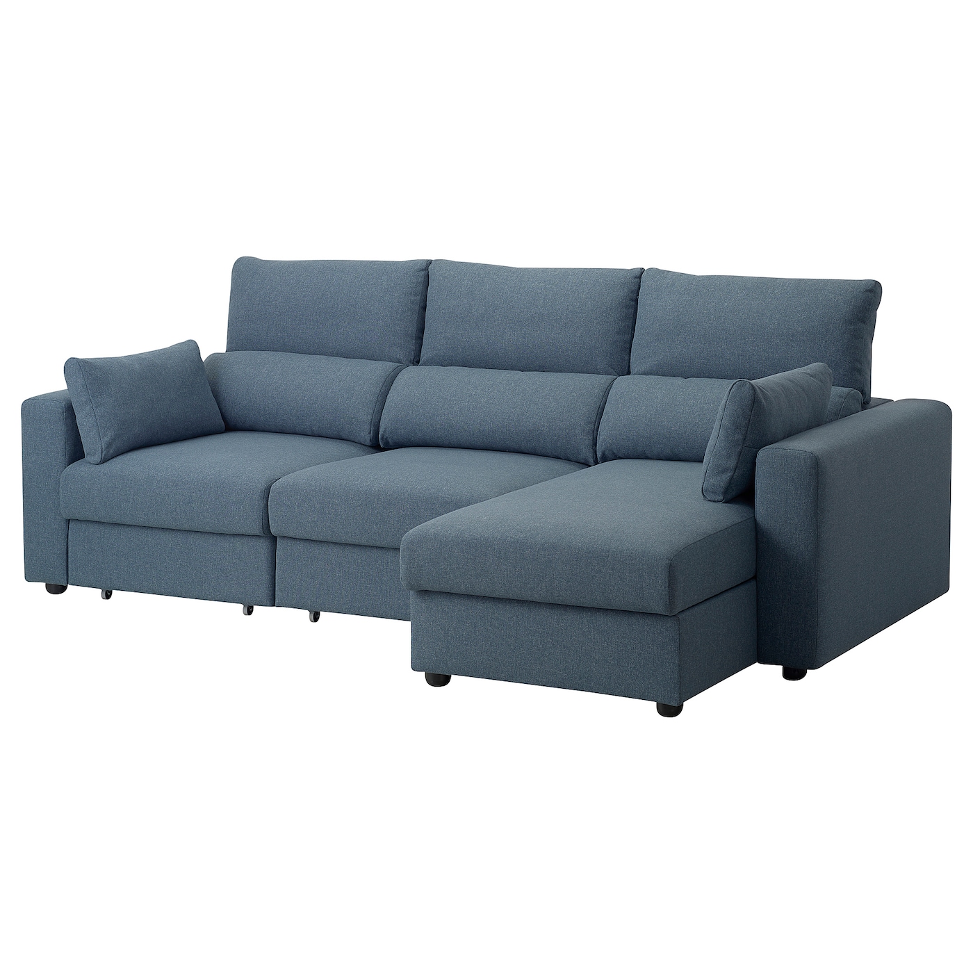 3-местный диван с шезлонгом - IKEA ESKILSTUNA,  100x162x268см, синий, ЭСКИЛЬСТУНА ИКЕА