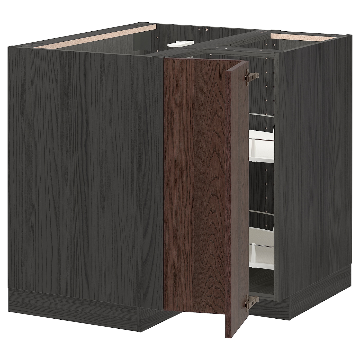 Напольный шкаф  - IKEA METOD, 88x80x87,5см, черный/темно-коричневый, МЕТОД ИКЕА
