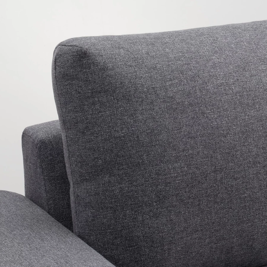 3-местный диван с шезлонгом - IKEA VIMLE, 98x285см, серый, ВИМЛЕ ИКЕА (изображение №8)